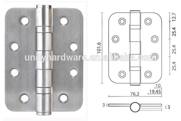 UNITY Mortice Door Hinge PVD AISI304 Stainless Steel Brass Finish