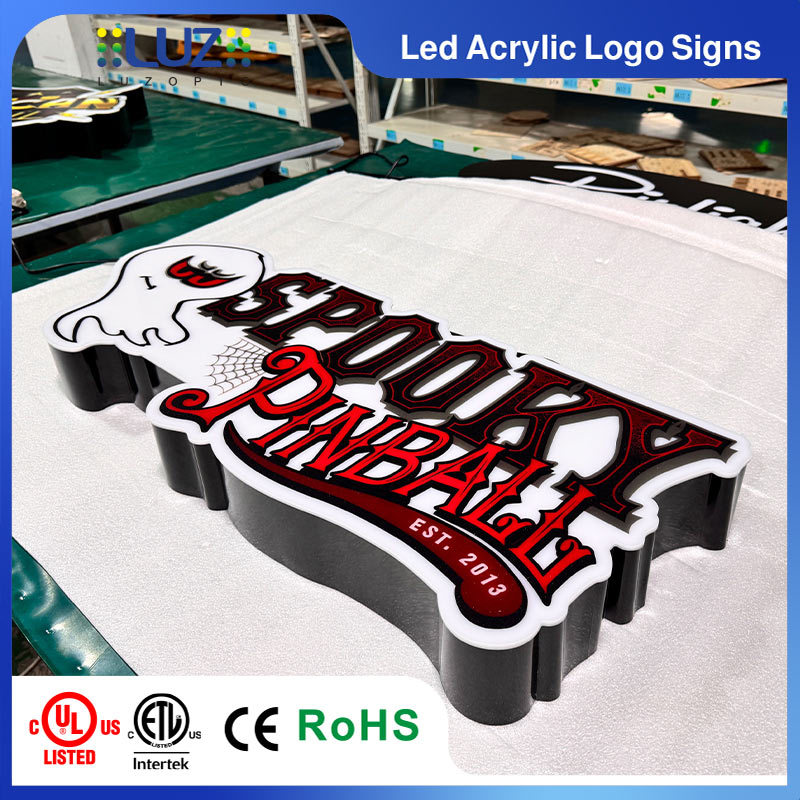 Custom Mascot Contour-Cut LED Acrylic Sign UV Printed Themed Light Box