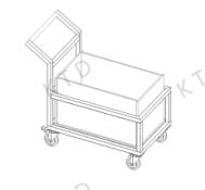 Trolley - A trolley for transporting the film residue from the inner DES line stripping film