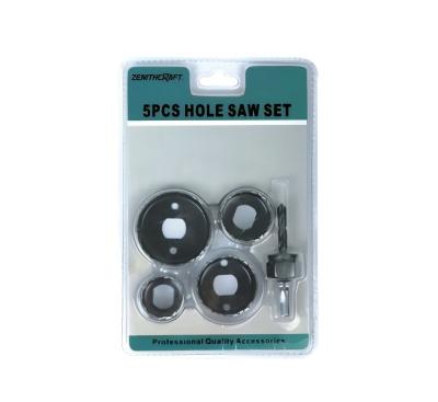 5PC High Carbon Steel Hole Saw Kit For Wood Plastic Gypsum OSB Panel Plywood Chipboard