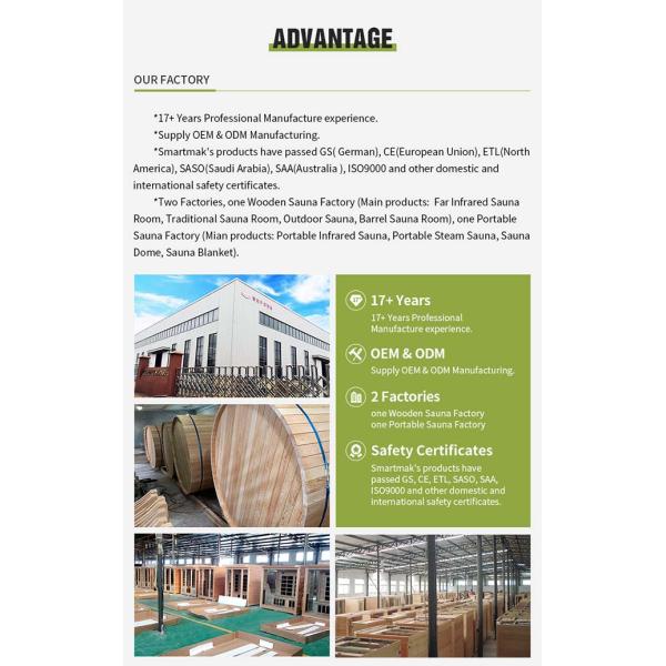 Outdoor Large Capacity Panoramic View Cedar Barrel Saunas With Electric Heater