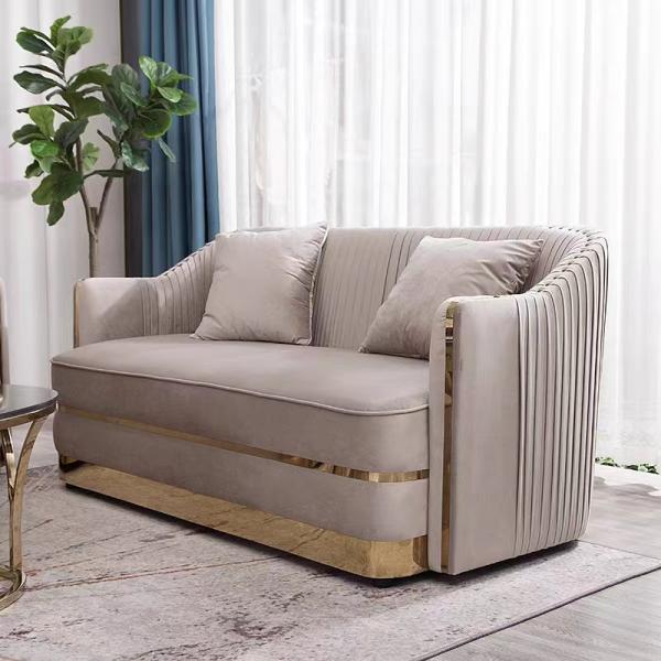 Upholstery Hotel Lobby Furniture White Velvet Couch Multiple Seating Sofa