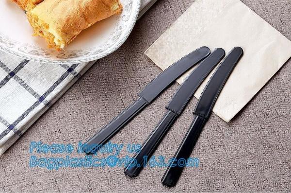 6 PS Disposable Plastic Forks Spoons Knives Western Cultery Sets in Restaurants and Kitchens 48 pcs pink plastic cutler