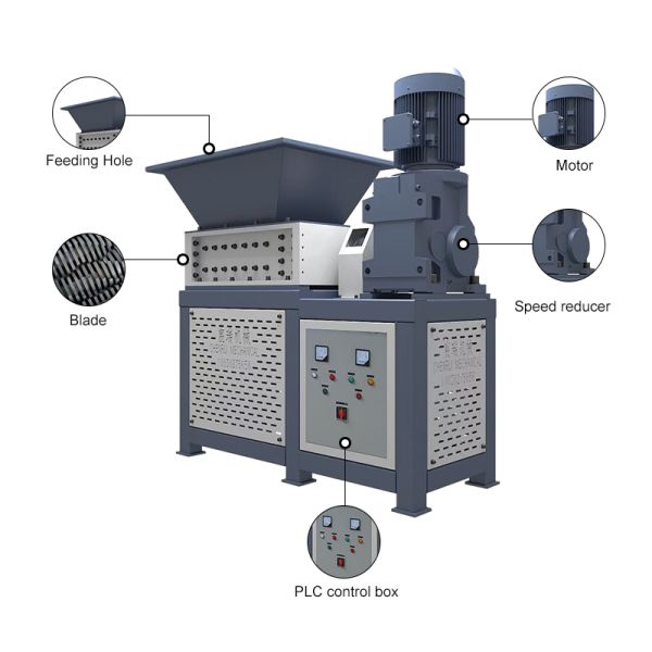 Laboratory Mini Shredder Branch and Rope Shredder Small Two-Phase Electric Metal and Plastic Shredder