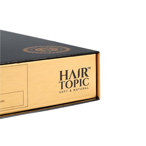 Подарочная коробка парика щитка черной магнитной подарочной коробки складная с крышками