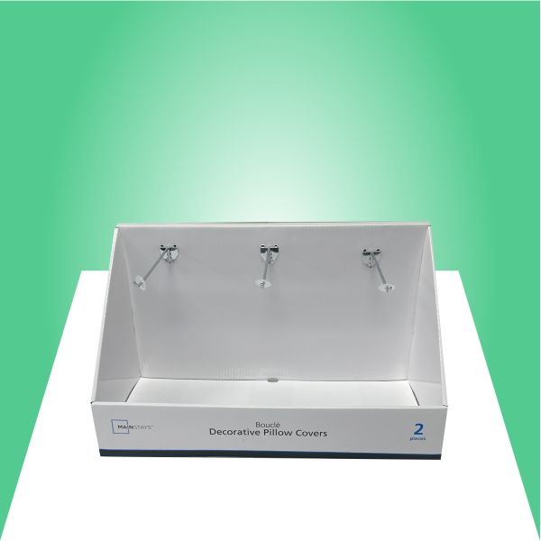 Durable Cardboard PDQ Tray Display with 4 Trays Stacking Up, 80kgs Loading Capacity and 50 Units Per Carton for Retail