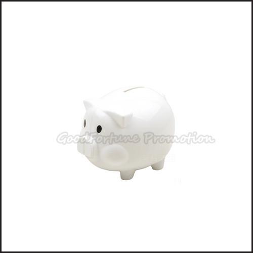 Hot Sale promotional white lovely piggy bank coin case money box savings bank gift