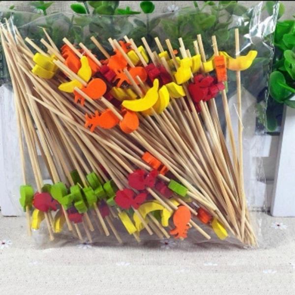Varas de bambu descartáveis do OEM para o fruto/sushi/sanduíche