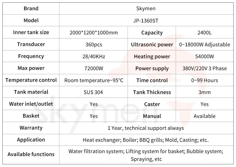 8000L Industrial Ultrasonic Cleaner Tank 28/40kHz for Air Cooler