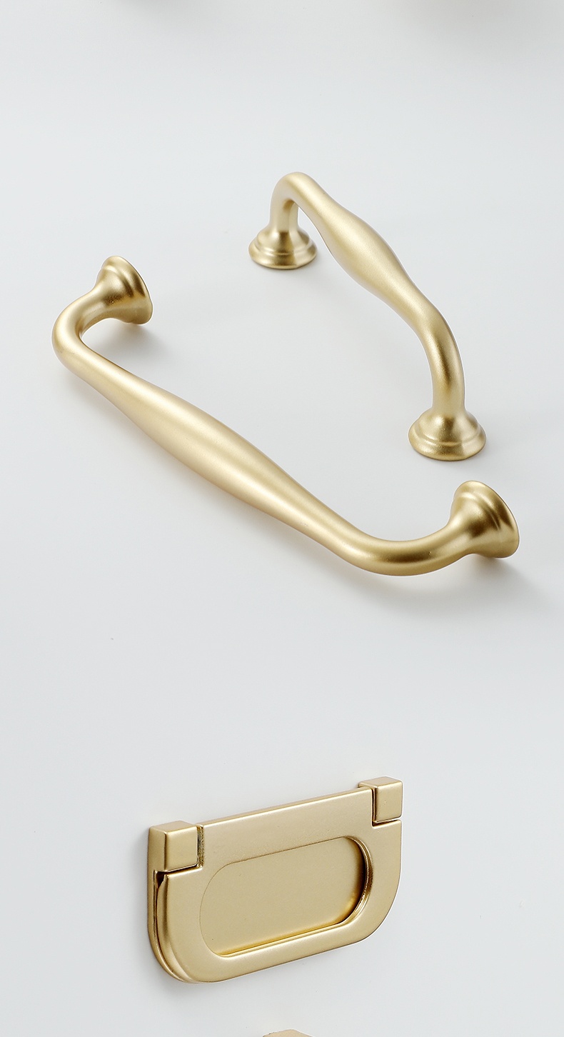 Modern Simple Luxury Golden Aluminum Alloy Durable Rectangle Cabinet Door Handle Invisible Kitchen Gym Closet Wardrobe Drawer