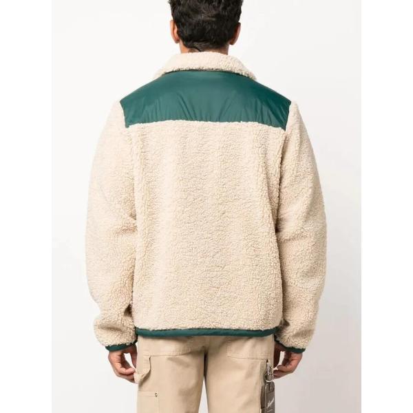 Custom Logo Winter Teddy Jacket Streetwear Zip Up Fleece Trench Coat