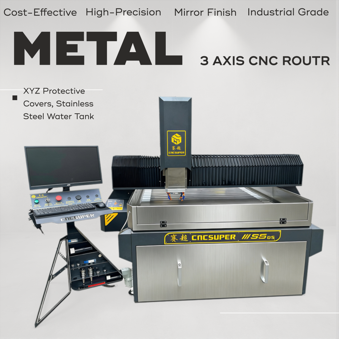 Industrial CNC Router with Stainless Steel Water Tank Water Circulation