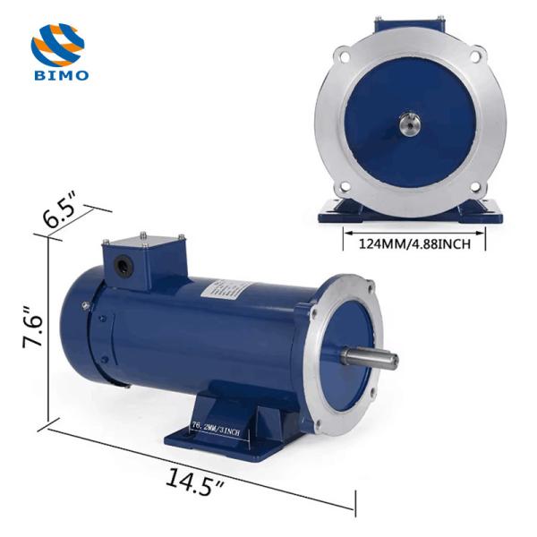 IE2 Efficacité 90V 1/2 HP 1750 Rpm Moteur électrique 56C Cadre TEFC Moteur électrique CC