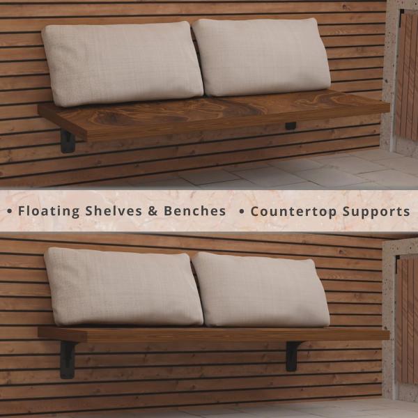 500 Lb support murale pour le support de plancher de granit de profil bas Facile à installer DIY Design mince