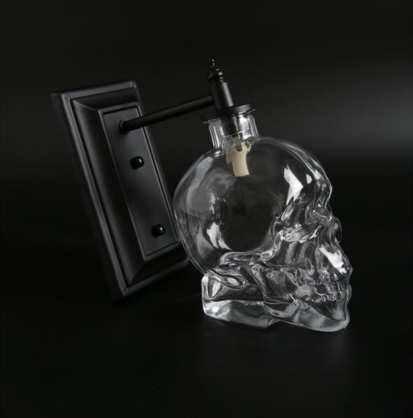Industrial Vintage Wall Lamp Glass Lamp Shape For Living Room Bedroom Nordic Home Decor Creative Skull Wall Lights (WH-V