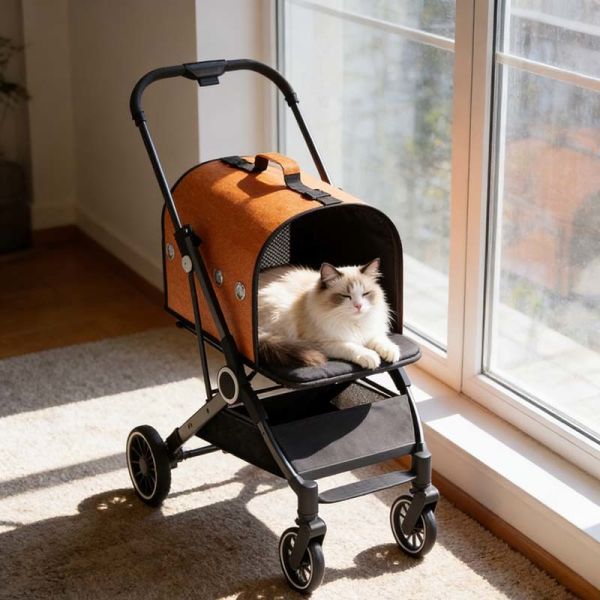 Collapsible Dog Stroller | Detachable Pet Carrier Stroller|Quiet Pet Stroller for B2B Bulk Purchase