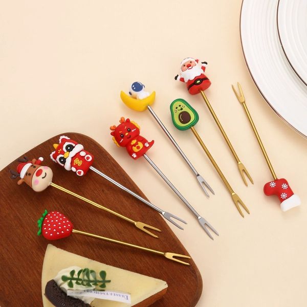 Cartoon Animal Silicone Spoon & Fork Set | 12 Chinese Zodiac Designs | 304 Stainless Steel & Food-Grade Silicone | Custom Colors & Personalized