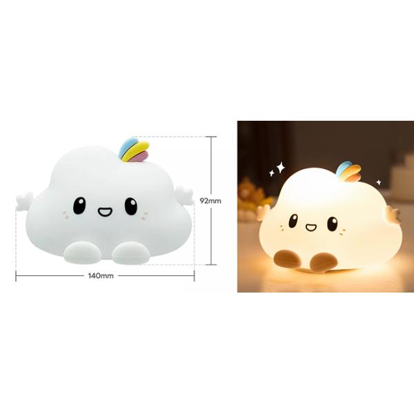 3000K Colorful ABS Silicone LED Night Light DC5V Little Cloud Silicone Night Light