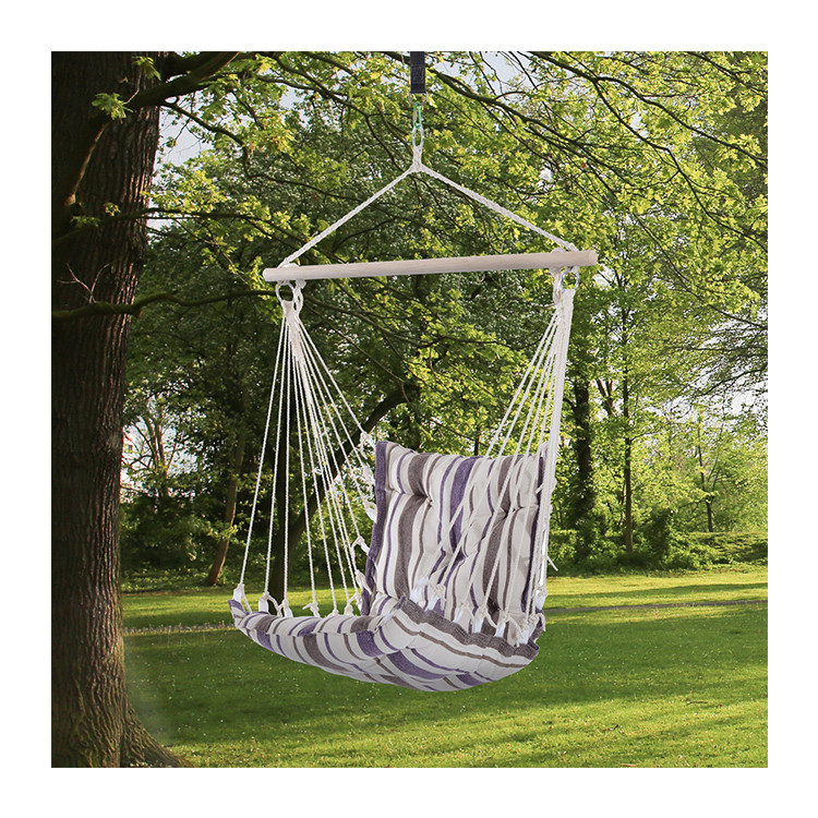 3.1kg AJUNION Outdoor Swing Hammock Seat Modern Style Hanging Cotton Rope Swing Chair