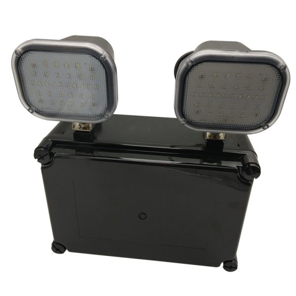 220V Input 2x6W Twin Spot LED Emergency Light 3 Years Warranty 50000 Hours Lifespan