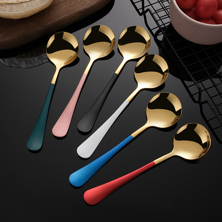 Tablespoon ложки супа нержавеющей стали стиля CIQ творческий корейский и ложка десерта