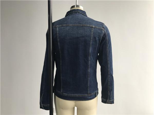 Button Through Stretch Denim Jacket Mens Trucker Jacket Size Customized TW76376