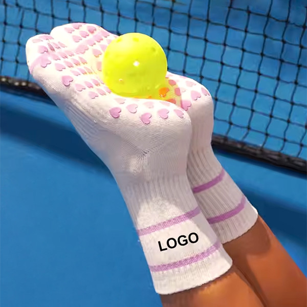 Colorful Girls Pilates Ruffle Socks Gym Anti Slip Yoga Heart Grip Socks