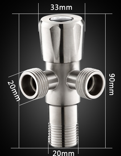 Característica do cano do banheiro com desviador válvula de ângulo cromada para acessórios de torneiras