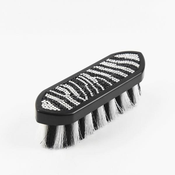 Crystal Bling Horse Grooming Items With Zebra Pattern For Animal Body Cleaning