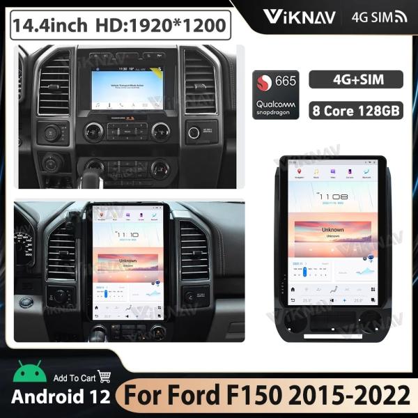 14.4 inch 2K HD Touch Screen Stereo For Ford Expedition 2015-2022 GPS Multimedia Player Android Auto Wireless Carplay
