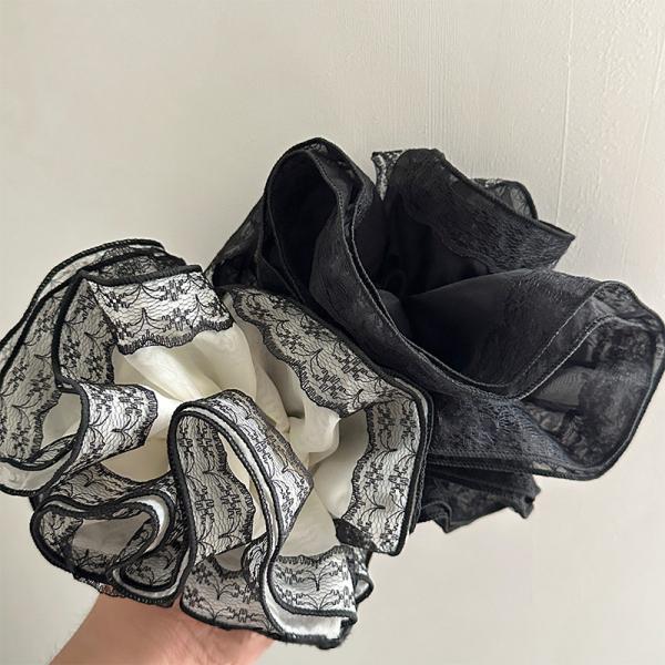 Heavy Industry Design Organza Lace Hair-Band Scrunchies Hair Accessories