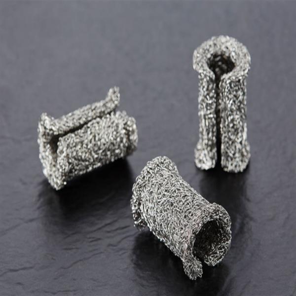 Pure Nickel Stainless Steel Wire Knitted Mesh Twin Wire / Dogan Wire 0.05-0.5mm Dia 50mm For Thermal Insulation