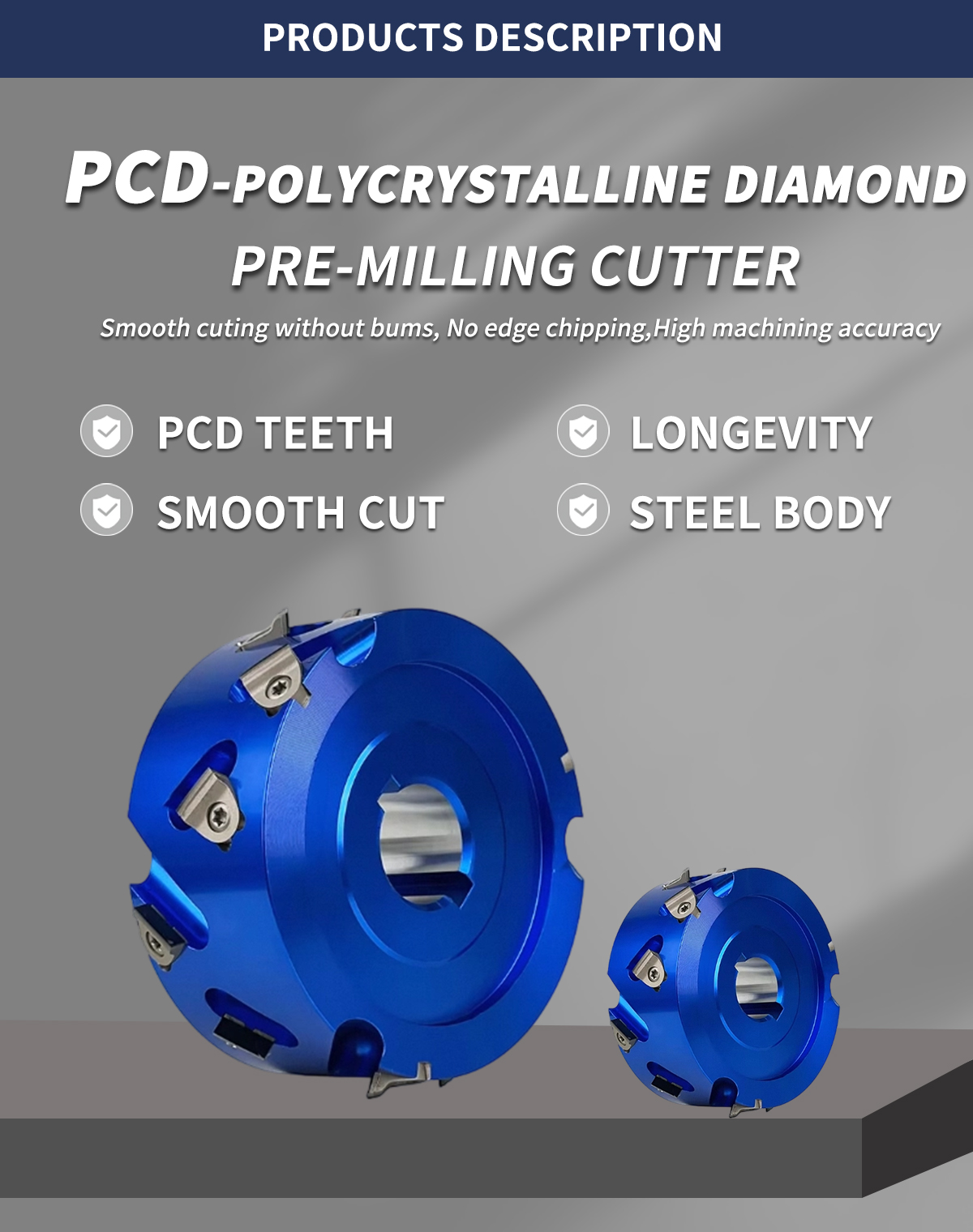 Custom Solid Router Bits for Pre Milling PCD Woodworking Tools Accessories for Pre Milling Cutter