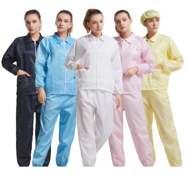 Костюм чистой комнаты свободных от одежд корпии ESD Unisex пылезащитный противостатический