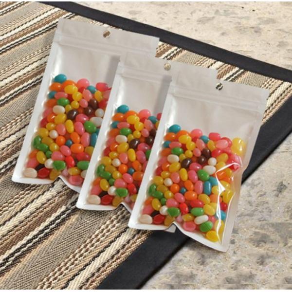 white Translucent pearl film zipper bag  for jewelry/Apprarel packaging