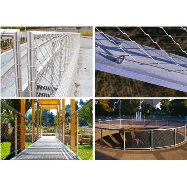 Diamond 302 Stainless Steel Ferrule Rope Mesh Balcony Infill