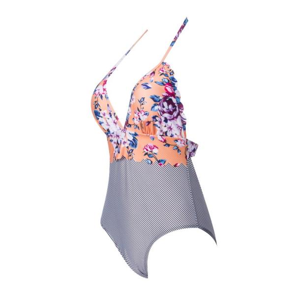 Tiered Layer Tie a Knot Front Top With Low waist Bikini swimsuit high cut