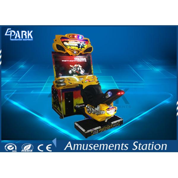 Coin - Operated Arcade Motorbike Racing Game Machine FF Motor Simulator