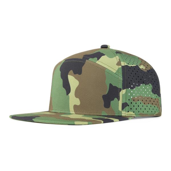 Customized Snapback Hat Adjustable Performance Laser Cut Hole Perforated Snapback Cap
