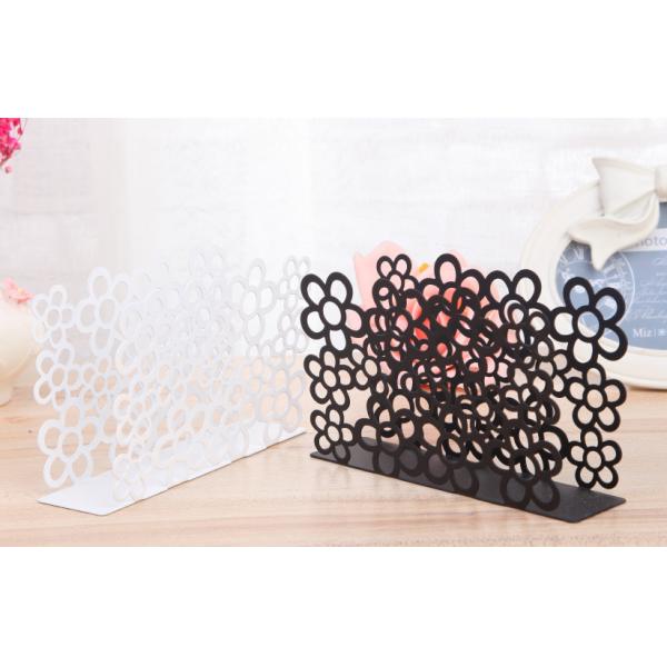 Rectangular Dinner Napkin Holder Simple Style OEM / ODM With Flower Pattern