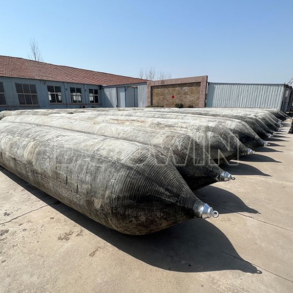 Cylindrical Inflatable Marine Airbags Multi layer Marine Rubber Air Bags