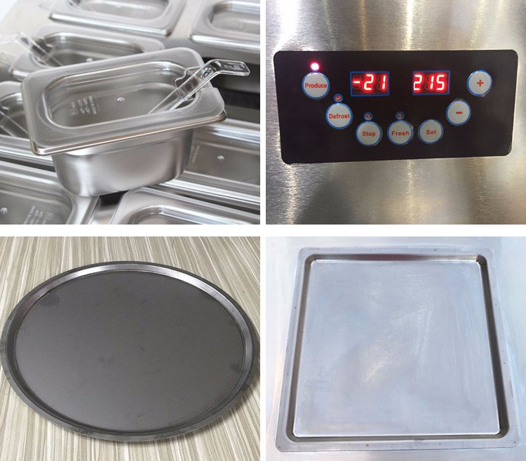Double Pan Fried Ice Cream Machine Philippines With 12 Fruit Containers