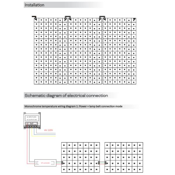 500x240mm Flexible LED Sheet For Ceiling Soft Film Lighting 2700K 3000K 4000K 6500K RGBW