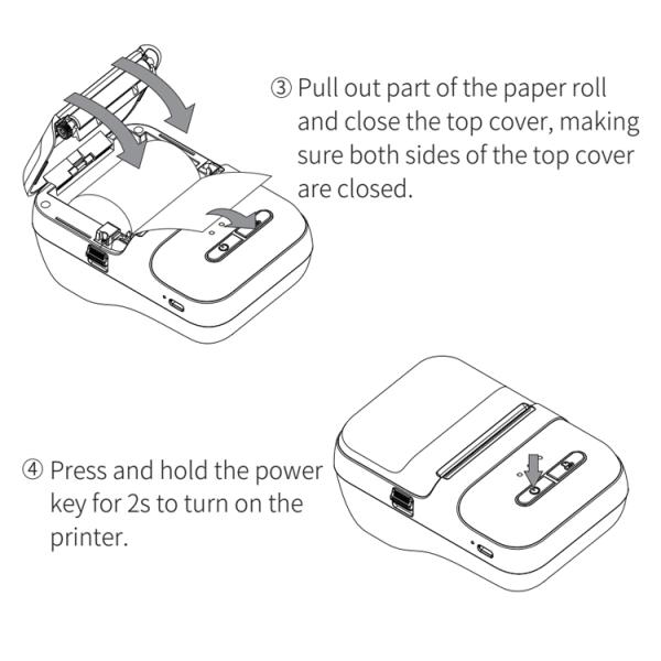 2 Inch USB BT Mini Label Printer For Supermarket Shelf Jewelry Tags