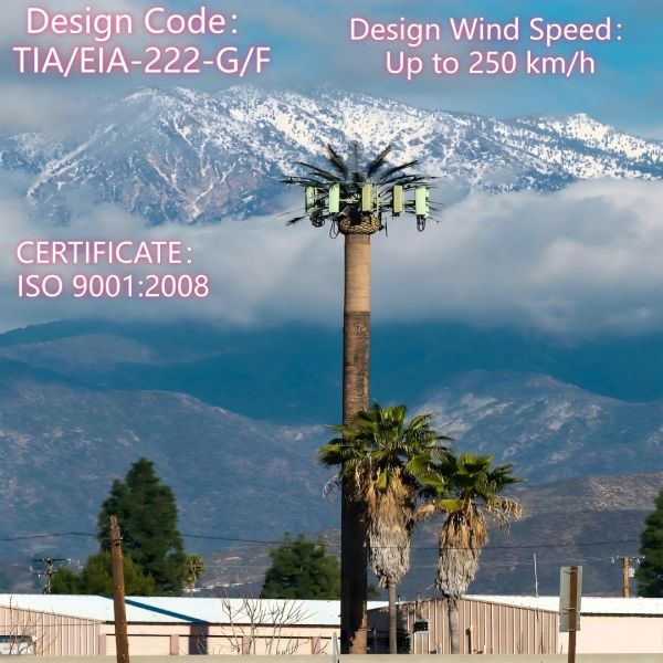 Bionic Tree Tower artificial offering seamless landscape integration with design wind speed resistance up to 250 kmh