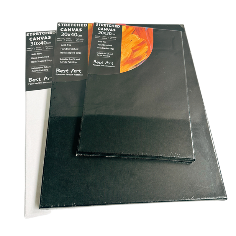 100% Cotton Stretched Canvas Board for Oil Painting with Matte Finish and Eco-Solvent Latex UV Ink Support