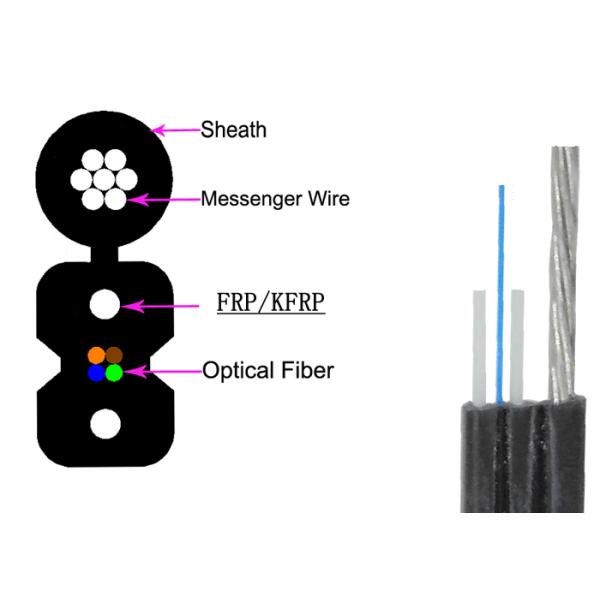 Ядри анти- переплетая GJYXCHN 4B6 G657A1 кабеля 4 оптического волокна 3.0×6.2 бронированные
