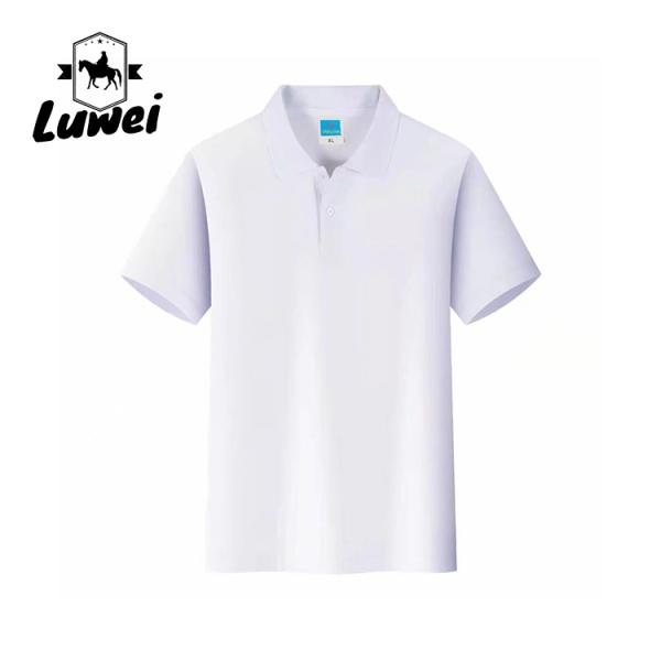 Printing Embroidered Cotton Polo T Shirts Business Office Stretch Workwear