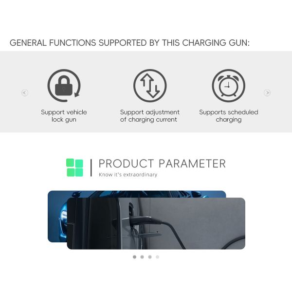 Portable AC EV Charger 7KW Type 1 8A-32A Adjustable Current CE RoHS