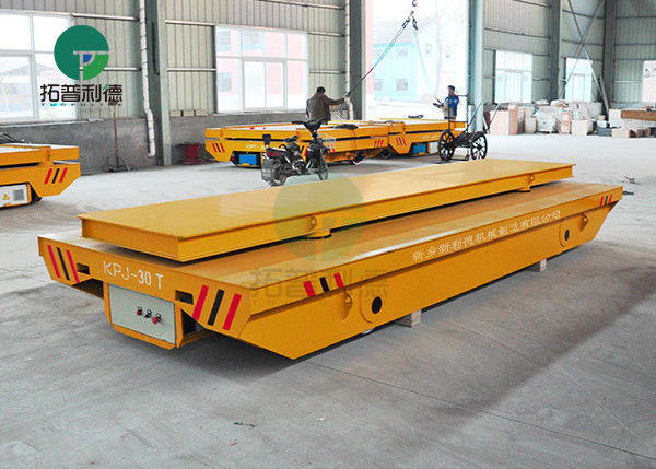 30 Ton Heavy Duty Material Handling Platform Cable Powered Electric Flat Transfer Cart With Lifting System